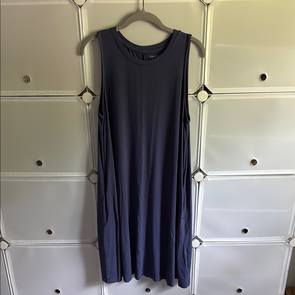 Sleeveless Navy Dress